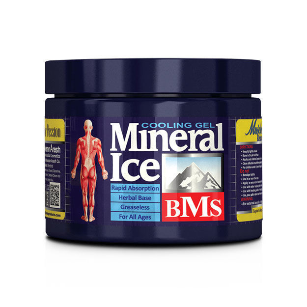 ژل خنک کننده عضلات کاسه‌ی Mineral Ice برند BMS حجم 200 گرم